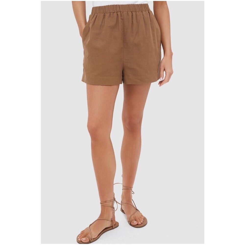 Tuckernuck x Studio McGee Augusta shorts cotton linen brown minimalist classic